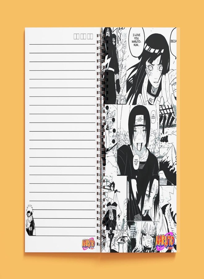 zenithink دفتر ملاحظات زينيثينك ناروتو أنيمي ويرو | ورق 80 جرامًا للمتر المربع مع غلاف مقوى 350 جرامًا للمتر المربع | مسطر بخطوط مفردة | 160 صفحة | مقاس A5 | تجليد ويرو | متعدد الاستخدامات للمدرسة والمنزل والمكتب | - Image 3