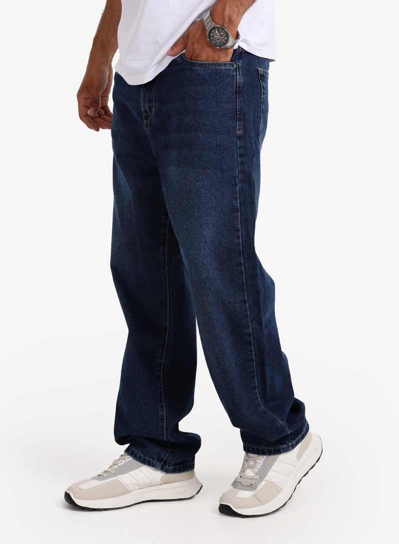 WHITE RABBIT Men's Wide Leg Jeans – Navy Blue - Image 2