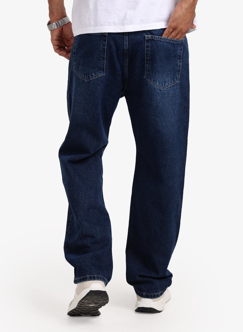 WHITE RABBIT Men's Wide Leg Jeans – Navy Blue - Image 3