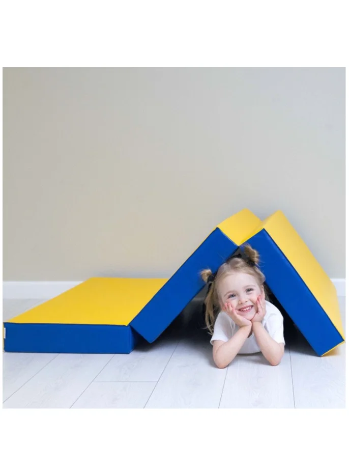 Onesports Triple Fold Mat Blue/Yellow 100*150*10cm