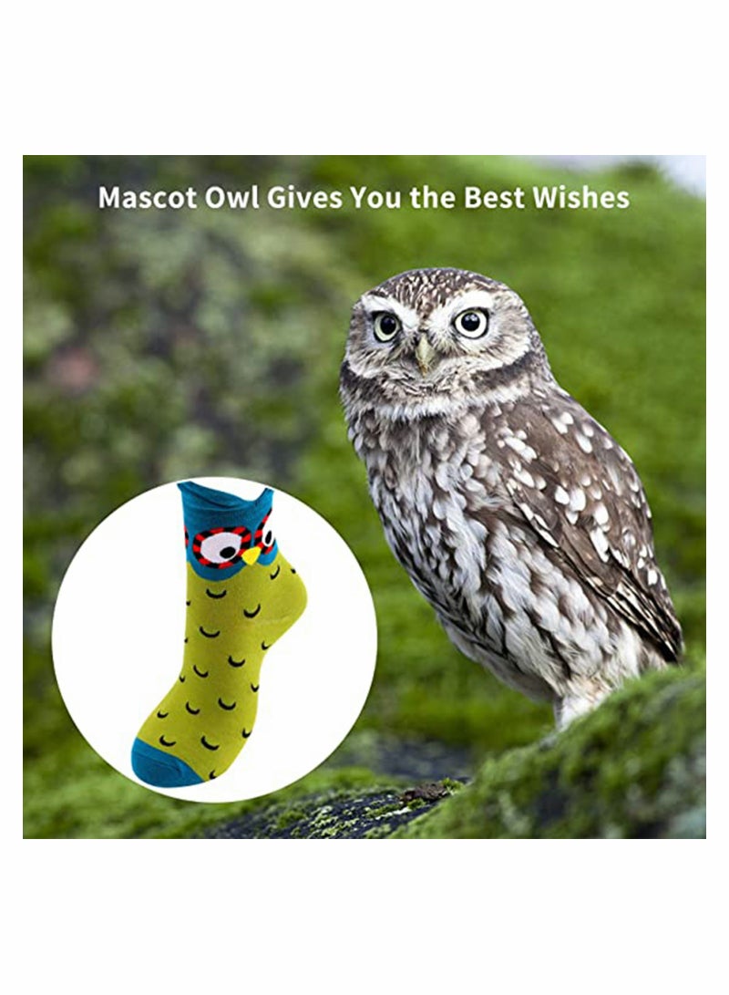 KASTWAVE 5 Pack Socks Women's Girls Fun Socks Lightweight Breathable No Show Casual Socks Comfort Funny Colorful Cotton Crew Socks - Image 5