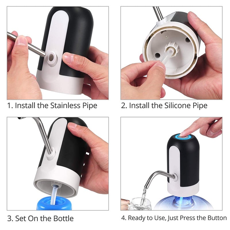 Avinya Automatic Wireless Water Bottle Switch Rechargeable Automatic Dispenser with Portable USB Charging with USB Cable - Image 2