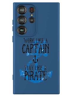 Theodor Protective Slim Fit Case Liquid Silicone Cover with Full Body Protection Anti-Scratch Shockproof Case For Samsung Galaxy S24 Ultra (Blue) - Work like a Captain  - Image 1