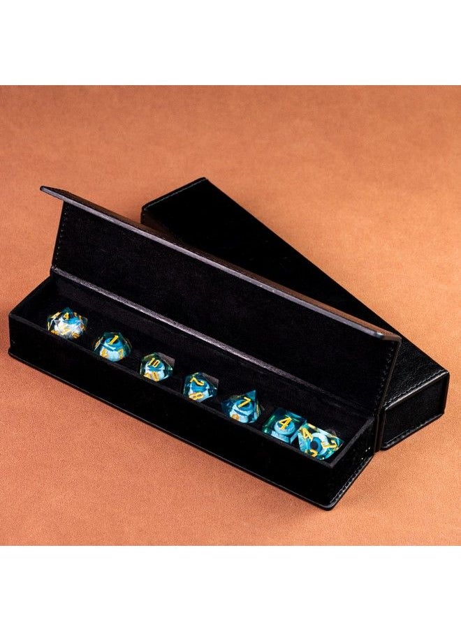 cusdie - 7Die Liquid Core Eye Dice Handmade Dnd Dice D&D Dice Set Sharp Edges Floating Eyeball Dice For Dungeons And Dragonstabletop Role Playing Game(Blue Eyeball) - Image 1