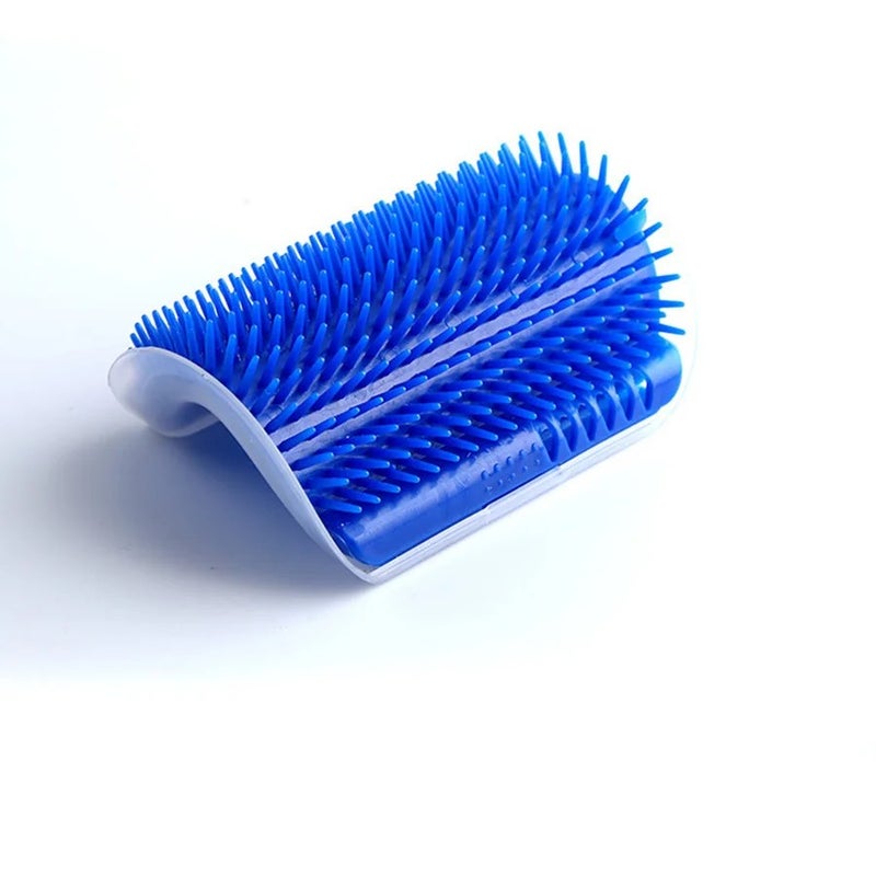 Y&D Long & Short Fur Grooming Brush for Cats & Dogs - Softer Self-Scratcher with Catnip, Durable Plastic Wall Corner Brushes for Kittens - Image 1