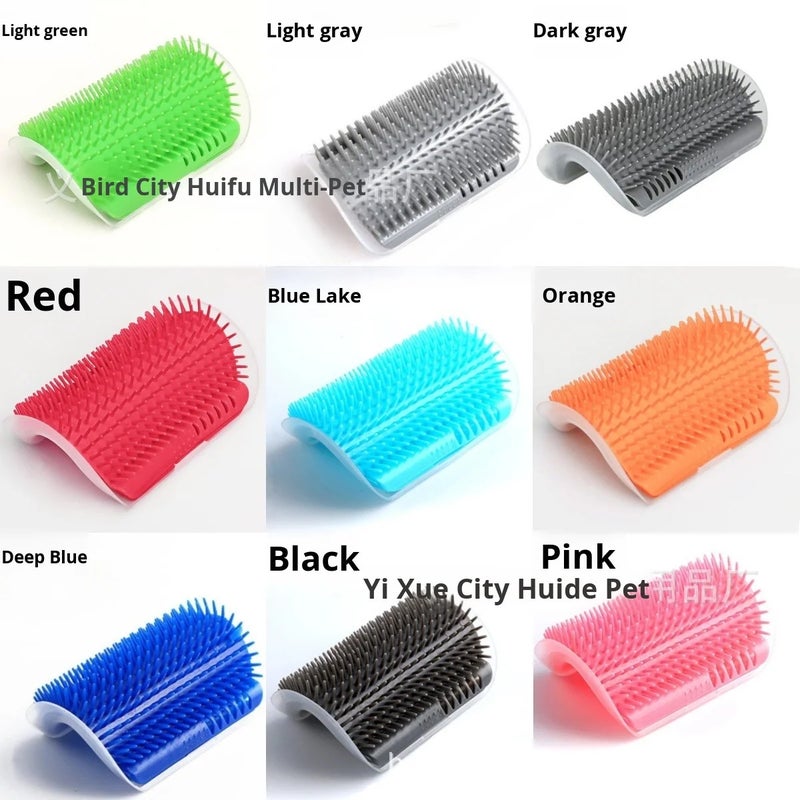 Y&D Long & Short Fur Grooming Brush for Cats & Dogs - Softer Self-Scratcher with Catnip, Durable Plastic Wall Corner Brushes for Kittens - Image 5