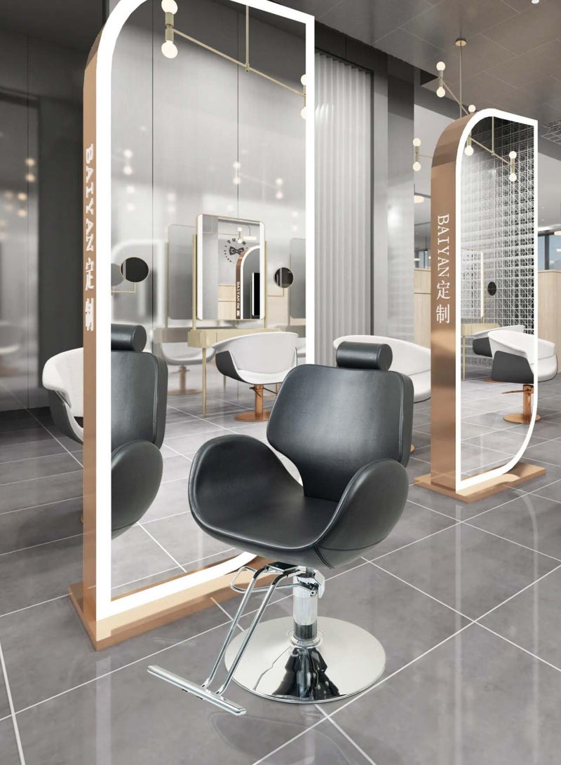 ميشيدا كرسي الحلاق السيدات سيدز كرسي هيدروليكي كرسي تصفيف الشعر للحلاقين ، التثبيت المجاني (أسود) - Image 5