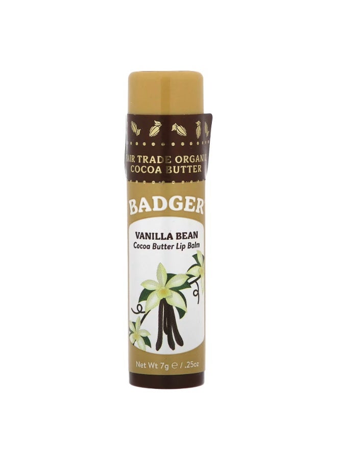 Badger Cocoa Butter Lip Balm Vanilla Bean 0.25 oz 7 g - Image 1