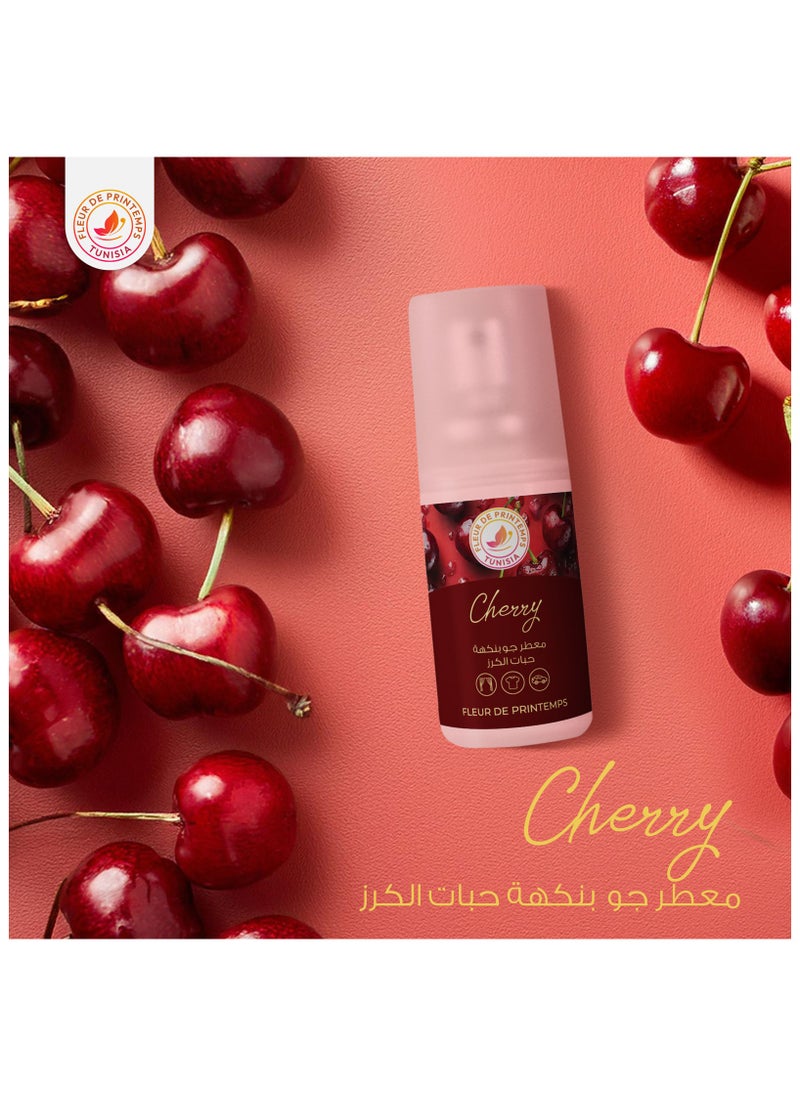 Fleur De Printemps Cherry Air Freshener Spray | 30ml | Sweet & Refreshing Aroma | Gas-Free & Anti-Smoking | Ideal for Home, Car, Office  - Image 1