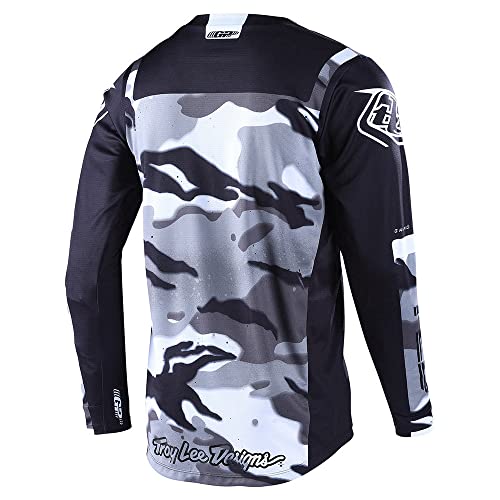 Troy Lee Designs قميص تروي لي ديزاينز جي بي برازن كامو - ملابس سباق موتوكروس دراجة نارية ATV إندورو رياضة مزدوجة على الطرق الوعرة بأكمام طويلة - للبالغين رجال (رمادي، MD) - Image 2