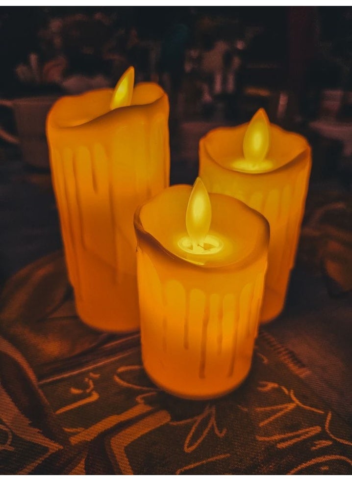 نجفة شوب 3 شمعة LED ديكور بإضاءة دافئة وهادئة،لمسة أنيقة للا سترخاء وتزيين المنزل |نجفة شوب    شمعة LED بإضاءة دافئة للاسترخاء وديكور الطاولات وغرف النوم - Image 3