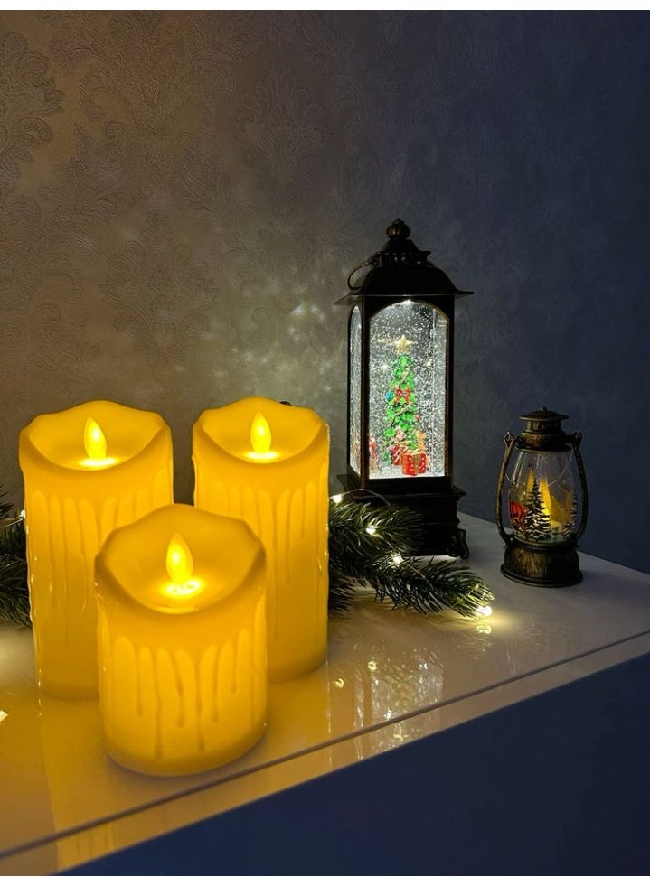 نجفة شوب 3 شمعة LED ديكور بإضاءة دافئة وهادئة،لمسة أنيقة للا سترخاء وتزيين المنزل |نجفة شوب    شمعة LED بإضاءة دافئة للاسترخاء وديكور الطاولات وغرف النوم - Image 4