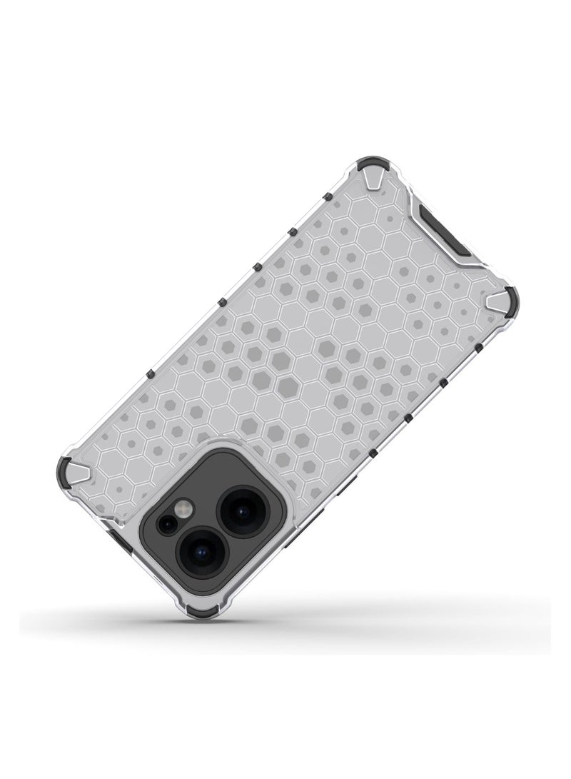 general OPPO Reno13F Honeycomb Transparent 2-in-1 Phone Case, All-inclusive 4 Corners Drop Protection Case for Reno13F - Image 2