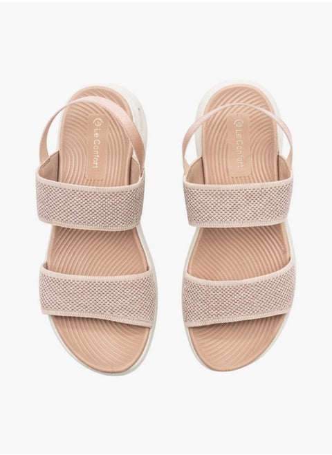 Textured Sandals with Backstrap
