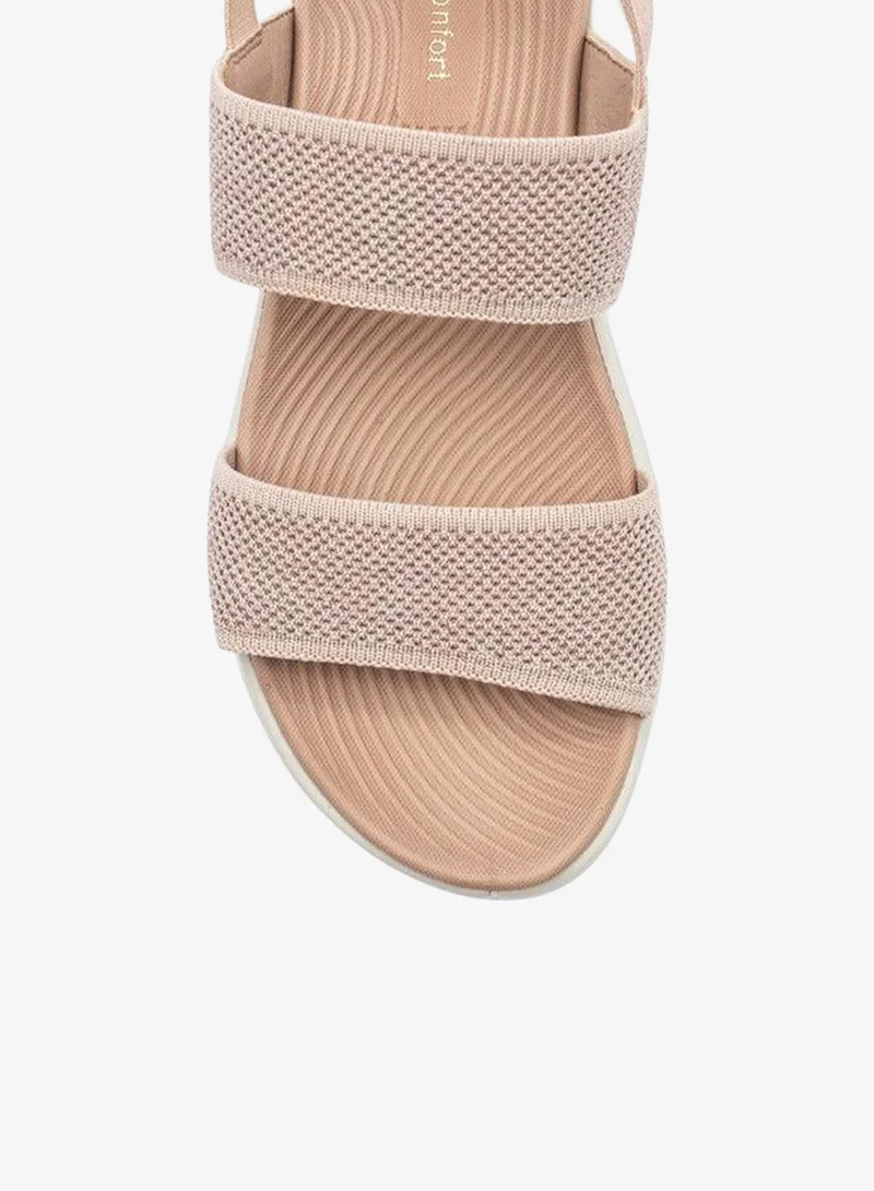 لو كونفورت صنادل بنقوش مع حزام خلفي