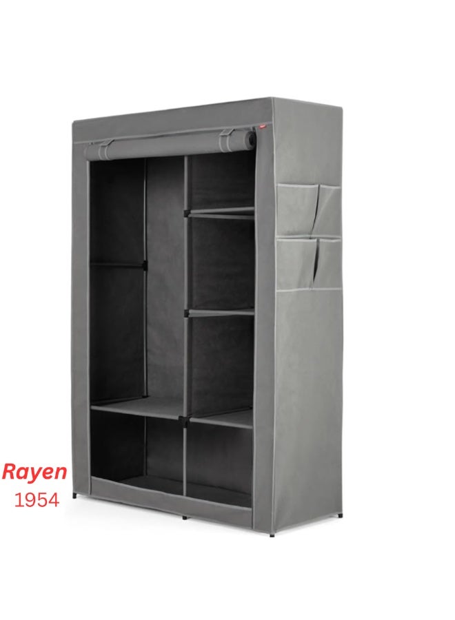 ريان خزانة قماش من Rayen مع رفوف للتخزين – سهلة التركيب – 105×45×161 سم – موديل 2384.01 - Image 1