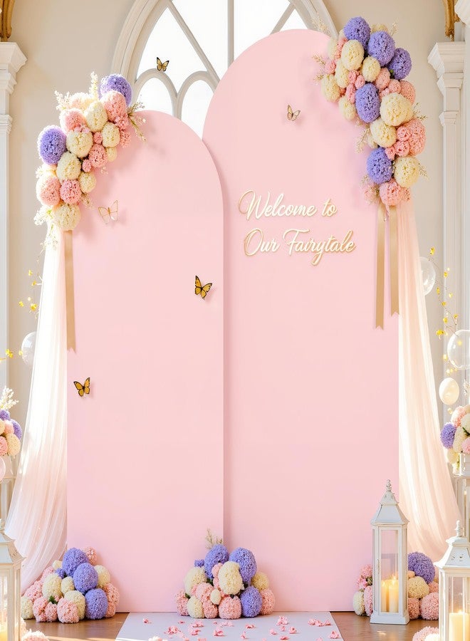Suppromo Pink and Hot Pink Arch Backdrop Cover Set of 2-7.2ft, 6ft Arch Covers Stretchy Backdrop Spandex Birthday Party Arch Stand Covers for Girls Baby Shower Wedding Banquet Photo Background Decorations - Image 4