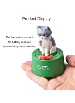 Excefore Cartoon Mechanical Kitchen Timer, 60-Minute Wind Up Dial 360° Rotating, Cat Shape Timer for Cooking Reading or Sport  - Image 3