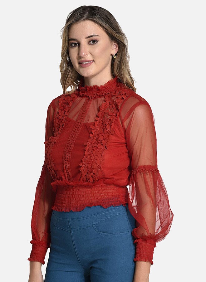 FIMS Pack Of 2 Embellished High Neck Long Sleeves Top - Image 3