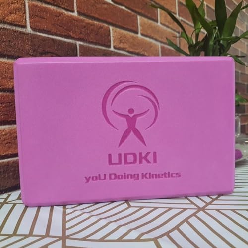 UDKI Yoga Block Set of 2, Extra Large (Pink) | High-Density EVA Foam, Soft Surface for Balance, Support & Performance | Ideal for Strength Training & Yoga Exercises (3"x9"x6") - Image 2