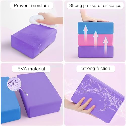 UDKI Yoga Block Set of 2, Extra Large (Pink) | High-Density EVA Foam, Soft Surface for Balance, Support & Performance | Ideal for Strength Training & Yoga Exercises (3"x9"x6") - Image 5
