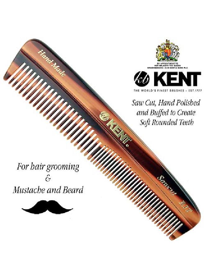 KENT R7T Small Fine / Wide Tooth Comb Double Tooth Hair Pocket Comb For Hair Beard And Mustache Coarse / Fine Hair Grooming Comb For Men Women And Kids. Saw Cut Hand Polished. Handmade In England - Image 3