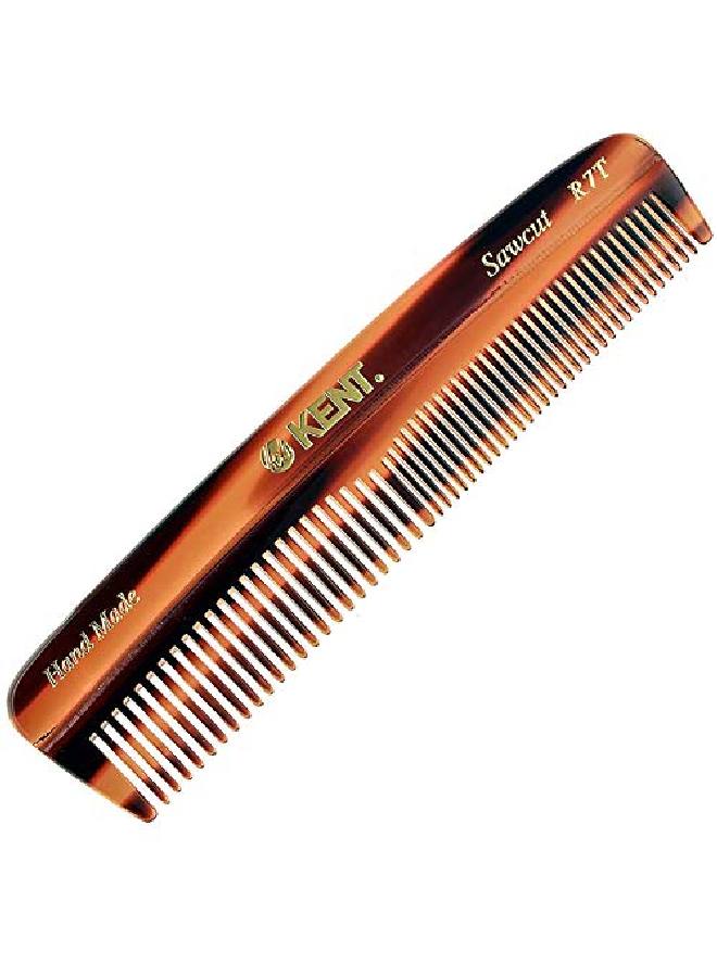 KENT R7T Small Fine / Wide Tooth Comb Double Tooth Hair Pocket Comb For Hair Beard And Mustache Coarse / Fine Hair Grooming Comb For Men Women And Kids. Saw Cut Hand Polished. Handmade In England - Image 1