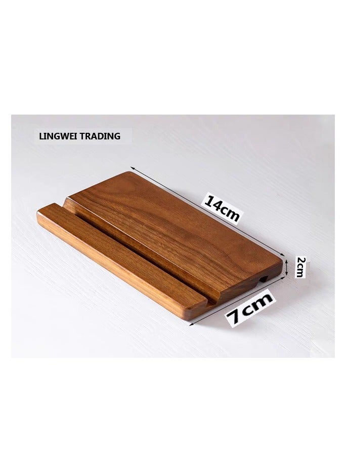 LINGWEI Wooden Phone Holder Wooden Smartphone Stand Cell Phone Bracket Wooden Phone Stand Phone Mount Cell Phone Stand Desktop Phone Bracket Mobile Phone Holder Tablet Bamboo - Image 5