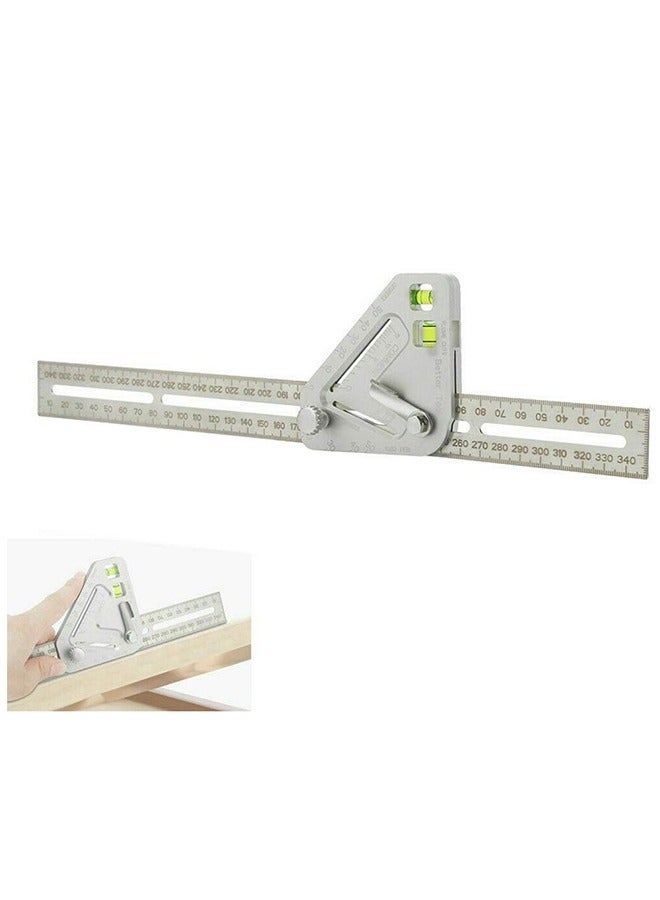 Multi functional level, angle ruler, triangular ruler, wooden ruler for product measurement, office, bedroom - Image 2