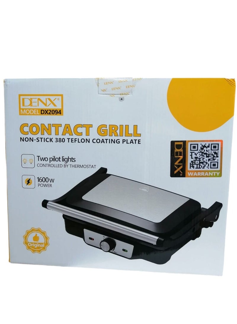 Denx 1600W Electric Grill with Non-Stick Teflon Surface - Image 3