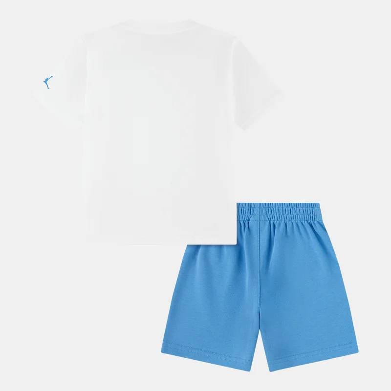 Jordan Blue Kids' Wordmark T-Shirt and Shorts Set  | Best Price UAE