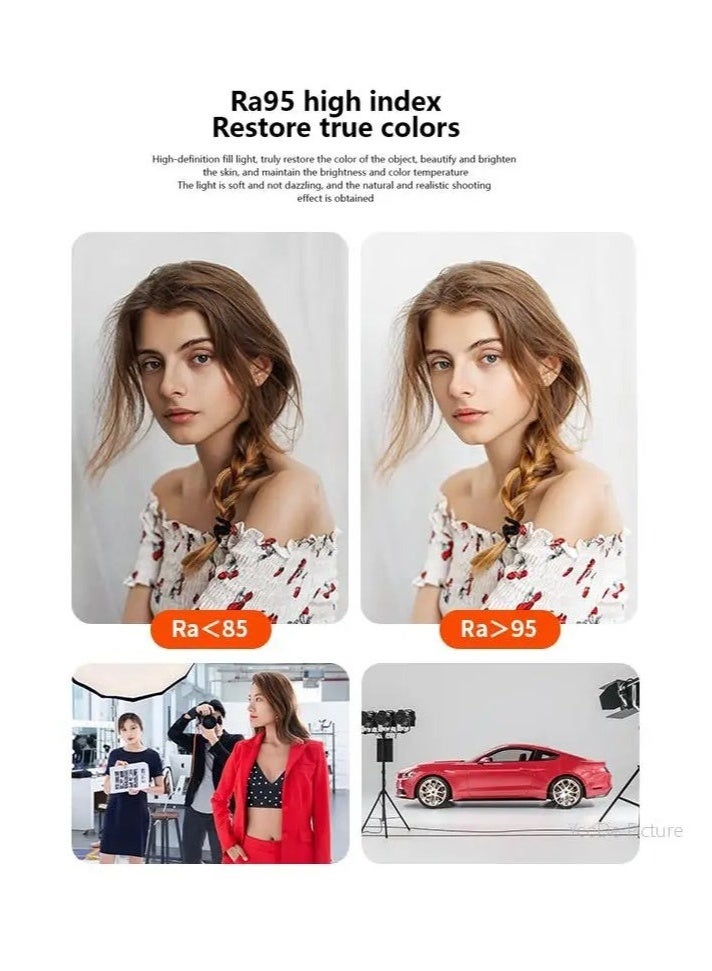 XiuWoo LED Photography Light 3200K/5600K Switchable Professional Photo Studio Spotlight Photography Lighting Bowens Mount,Bluetooth APP Control,SL200BI - Image 2