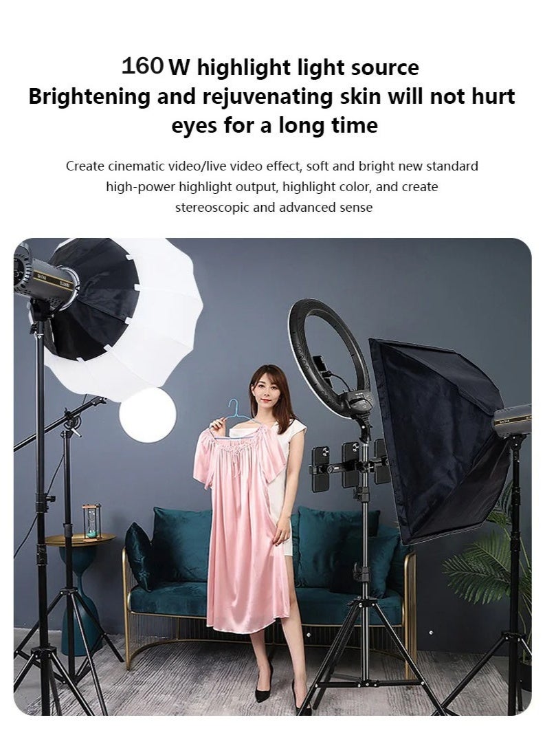 XiuWoo LED Photography Light 3200K/5600K Switchable Professional Photo Studio Spotlight Photography Lighting Bowens Mount,Bluetooth APP Control,SL200BI - Image 5