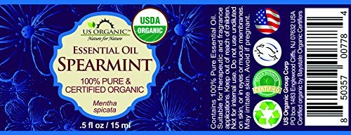 US Organic 100 Pure Spearmint Essential Oil USDA Certified Organic Steam Distilled WEuro droppers More Size Variations Available 15 ml 5 fl oz - Image 3