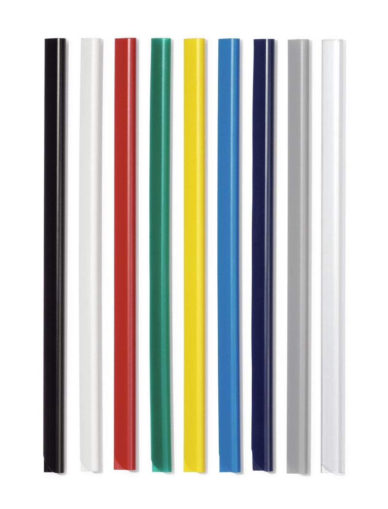 Durable Spine Bars A4 6 mm Pack of 100, Smooth Fast Binding for Up to 60 Sheets, Rounded Corners for Easy Insertion, Neat Professional Finish, File Binding Bar, 297 mm - Image 3