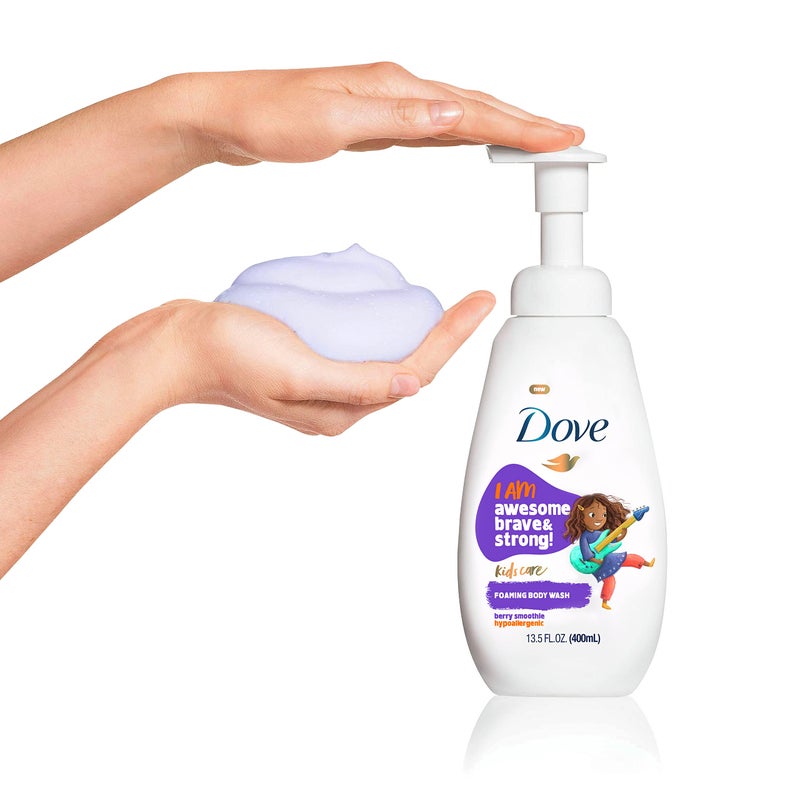 Dove غسول جسم رغوي للأطفال من دوف كيدز كير بنكهة التوت السلس hypoallergenic للعناية بالبشرة 13.5 أونصة - Image 4