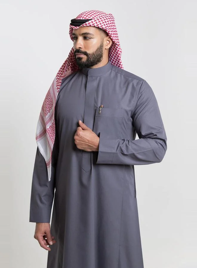 الشياكة ثوب كلاسيك رجالي صيفي، رمادي - 53 بوصة