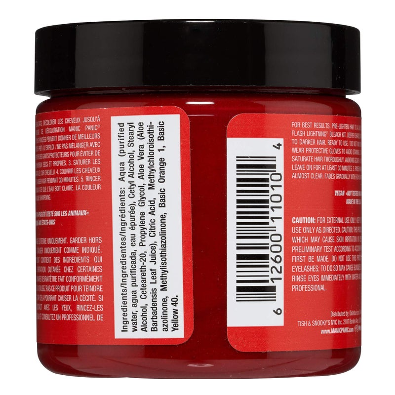 MANIC PANIC Classic Wildfire Semi Permanent Hair Color - Hot Reddish Orange Hair Dye for Women & Men That Lasts 4-6 Weeks - Vegan, Ammonia & Cruelty-Free - Create & Mix Custom Shades (4oz) - Image 2