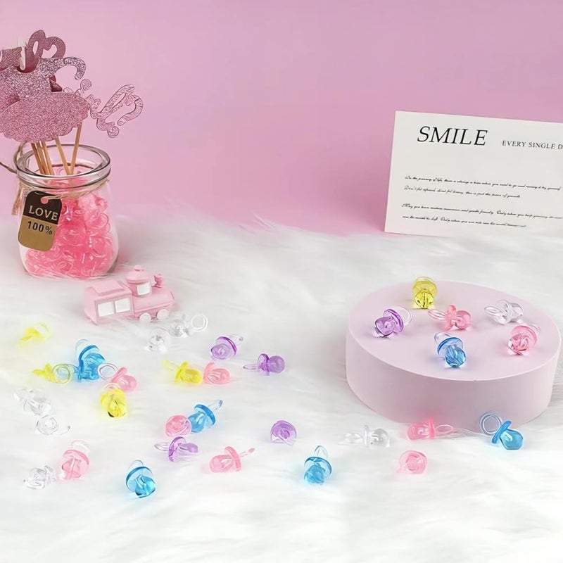 Unique Assorted Color Mini Plastic Pacifier Favors  1 18 Count  Perfect for Baby Showers and Parties  - Image 3