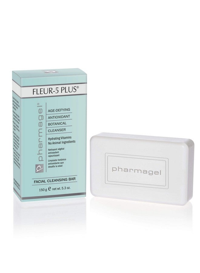 Pharmagel Fleur 5 Plus Antioxidant Gentle Cleansing Bar Natural Daily Bath And Face Wash Soap Deep Cleaning Soap For Sensitive Skin 5.3 Oz - Image 1
