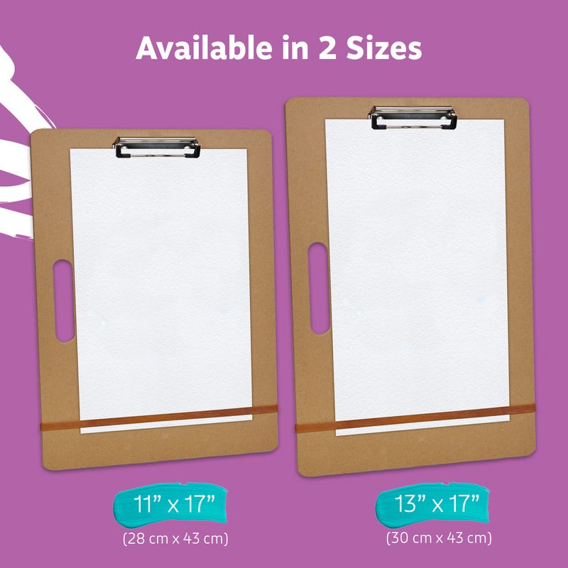 Artlicious Drawing Board - 13 x 17 Sketch Boards with Handle for Drafting Art - Portable Wooden Clipboard for Class or Studio Fit in Artists Tote - Image 4