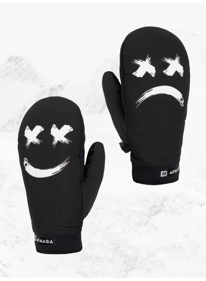 ARMADA CARMEL WINDSTOPPER MITT GLOVE - Off White Smiley - Image 2