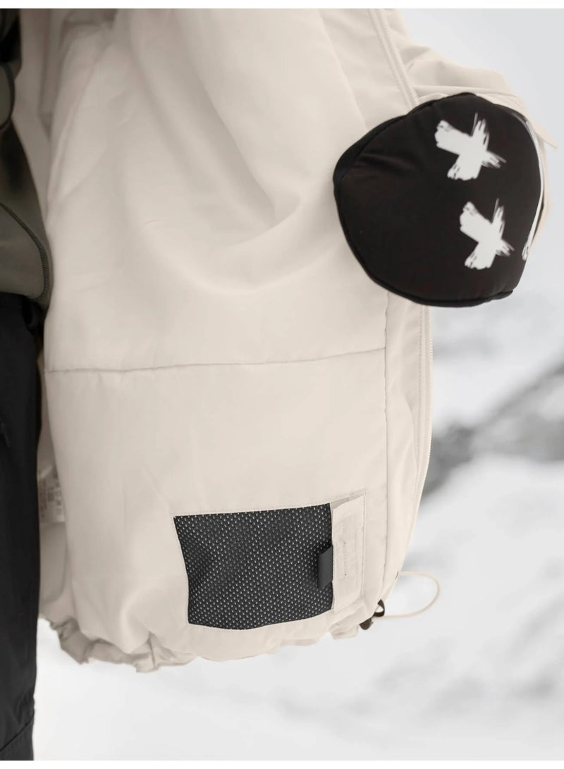 ARMADA CARMEL WINDSTOPPER MITT GLOVE - Off White Smiley - Image 3