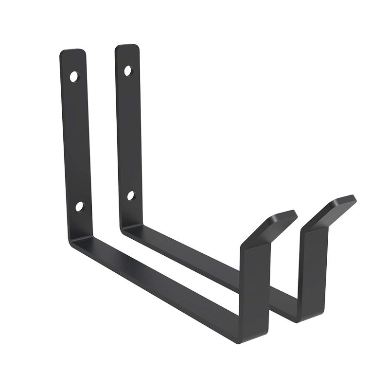 FLEXIMOUNTS 2 Pack Add On Storage Utility Hook Accessory for Garage Ceiling Rack Max Weight Capacity up to 35lbs Black