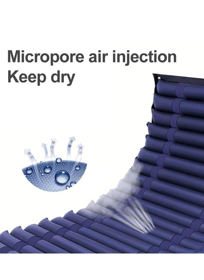 XiuWoo Alternating Air Pressure Mattress Pad, Bed Sore Prevention Solution Mattress Topper with 4-Setting Adjustable Pump, Waterproof Pressure Relief Ulcer Cushion Pad for Hospital Beds and Home Use, blue  - Image 2