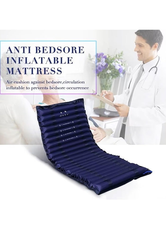 XiuWoo Alternating Air Pressure Mattress Pad, Bed Sore Prevention Solution Mattress Topper with 4-Setting Adjustable Pump, Waterproof Pressure Relief Ulcer Cushion Pad for Hospital Beds and Home Use, blue  - Image 4