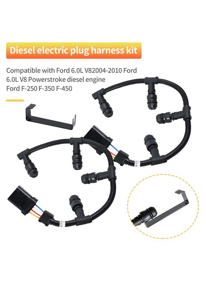 UOIENRT Powerstroke 6.0 Diesel Glow Plug Harness with Right Left Harness Removal Tool Compatible with 2004-2010 Ford 6.0L V8 Powerstroke Diesel Engine Ford F-250 F-350 F-450 Super Duty - Image 5