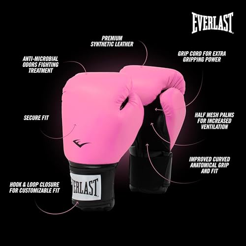 Everlast Prostyle 2 Youth Boxing Gloves, Entry Level Training Gloves for Men and Women, Secure Fit Hook and Loop Closure & Ventilation, Heavy Bag & Speedbag Training (8 oz Extra Small, Red) - Image 4