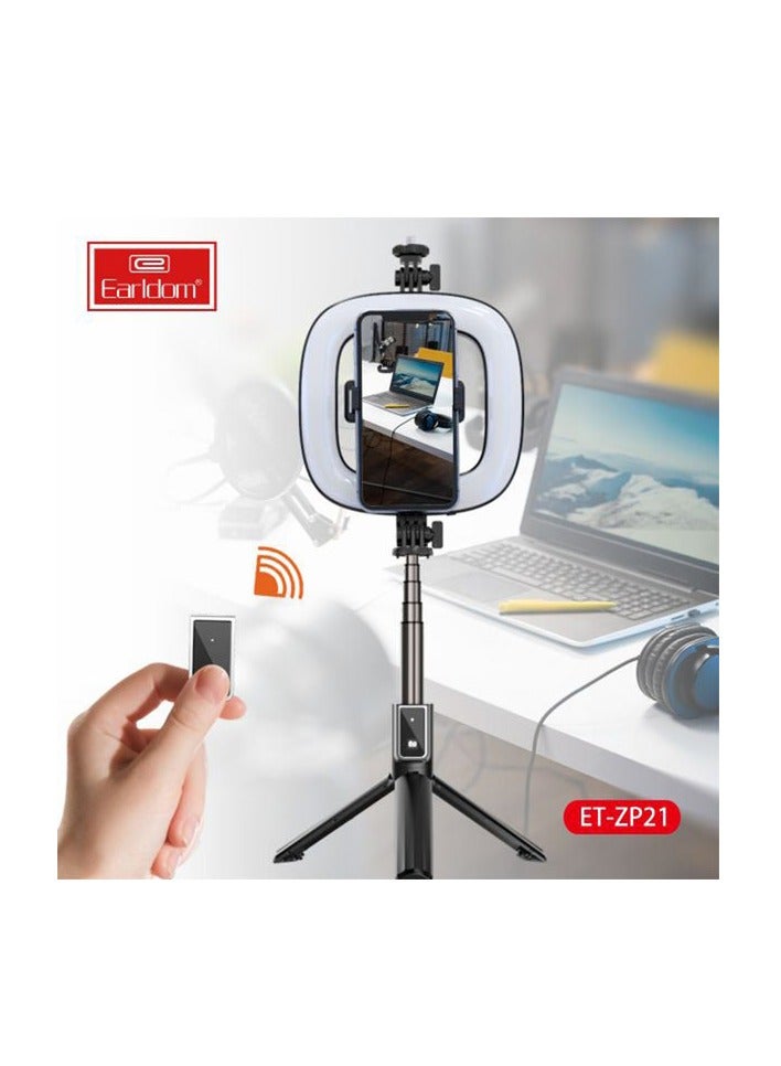 ELTRAZONE Earldom Selfie Ring Light Tripod – Adjustable Stand with Phone Holder  - Image 3