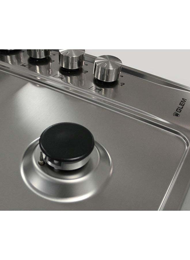 GLEMGAS Built In Hob 58.5CM Gas  Electric 3GB-1Hot Plate Side Control Steel  - Image 5